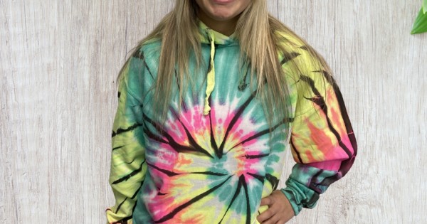 J. Jill Fit Tie-Dye Skies Sweatshirt Lime Petite deals Large LP NWT $99